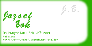 jozsef bok business card